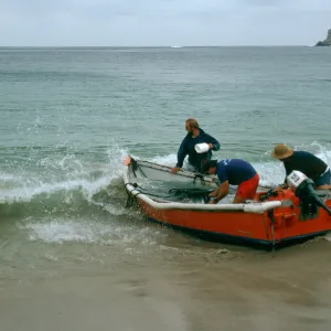Wet landing, Cañada del Mar, San Miguel Island