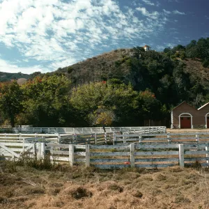 Santa Cruz Island, Prisoners Harbor, cattle pens & magazine buildings