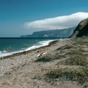 Santa Cruz Island, beach, Prisoners Harbor