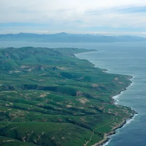 Santa Rosa Island, Southeast end, Santa Cruz is in background