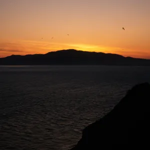 West Anacapa Island, sunset over Santa Cruz Island