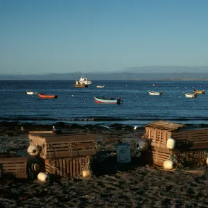 San Martin Island, beach at village, Hasslers Cove