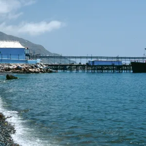 Cedros Island, cannery pier, village