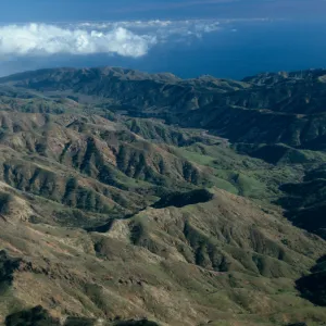 Santa Cruz Island, North ridge of Picacho Diablo & Central Valley