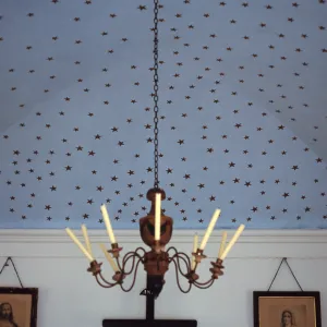Santa Cruz Island, ceiling & altar, chapel at main ranch