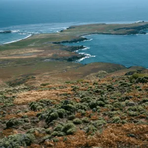 Fraser Point from West Point ridge, Santa Cruz Island