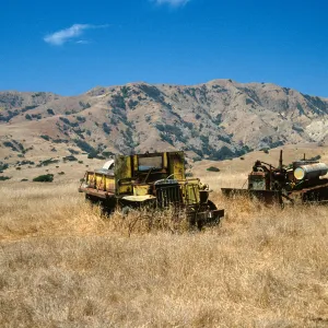 old vehicles, Smugglers Ranch airstrip, Santa Cruz Island