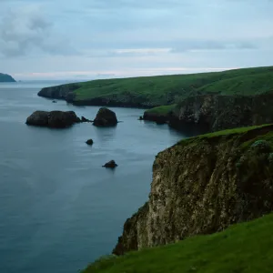 Scorpion Bay, Anacapa Island at dusk, Santa Cruz Island