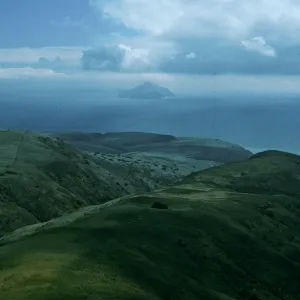 view of Anacapa Island, East end, North fork of Smugglers Canyon, Santa Cruz Island