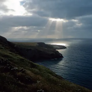 sun over Webster Point, Santa Barbara Island
