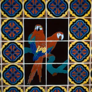 tiles at Bird Park, Avalon Canyon, Catalina Island