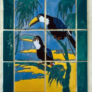 tiles at Bird Park, Avalon Canyon, Catalina Island