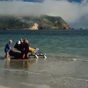 landing at Cuyler Harbor, San Miguel Island