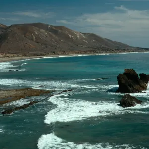 view of Pozo Beach from near Point, Santa Cruz Island