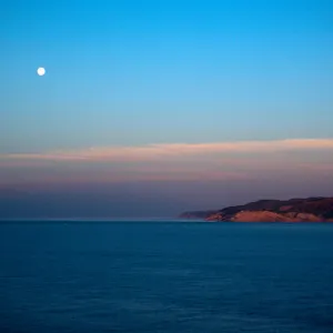 view of Santa Cruz Island at sunrise, from West Anacapa Island