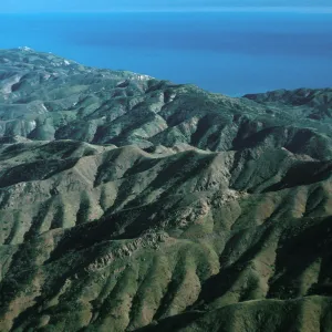 view of navy base, Red Peak area, Santa Cruz Island