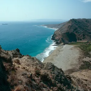 Laguna Canyon, East of mouth, from Headland, Santa Cruz Island