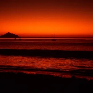 sunrise over Anacapa Island from Smugglers Beach, Santa Cruz Island