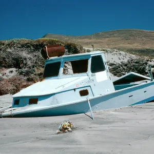 shipwreck, West end of Forneys Cove, Santa Cruz Island