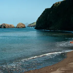 landing, Scorpion Beach, Santa Cruz Island