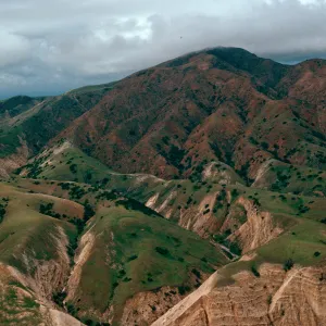 Southeast end, looking toward El Montanon, Santa Cruz Island