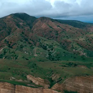 Southeast end, looking toward El Montanon, Santa Cruz Island