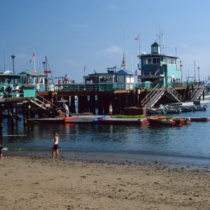 Pier 4, beach at Avalon, Catalina Island