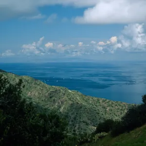 view of mainland, from Toyon Canyon, San Miguel Island