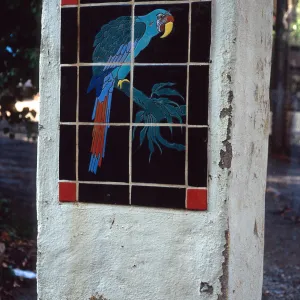 tiles at Bird Park, Avalon Canyon, Santa Catalina Island
