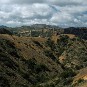 Orizaba Peak (in center) from road to Lone Tree Point, Santa Catalina Island
