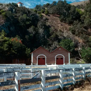 Magazine Building + lookout cabin, Prisoners Harbor, Santa Cruz Island