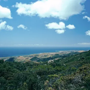 Cresta Road, looking toward Point Conception, Hollister Ranch, Santa Barbara County
