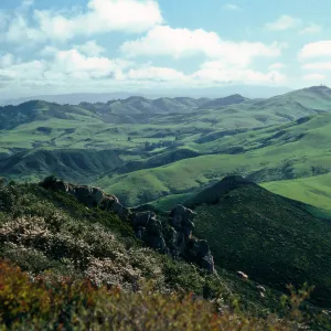 looking South-Southeast from Tranquillon Peak, Santa Barbara County