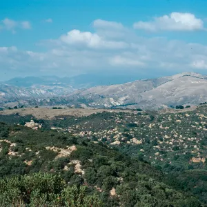view of San Rafael Mountains, from Stagecoach Road, Santa Barbara County