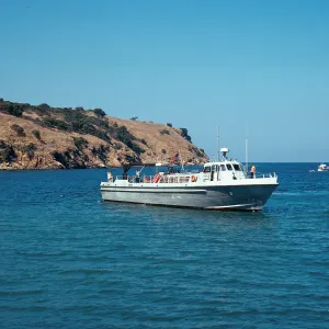 navy boat, Prisoners Harbor, Santa Cruz Island
