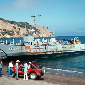 landing craft, Prisoners Harbor, Santa Cruz Island