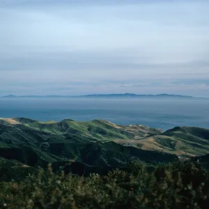 Santa Cruz Island from Refugio Road, Santa Barbara County