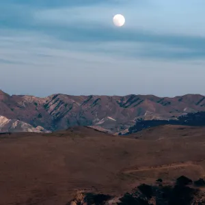 moon over China Harbor, Santa Cruz Island