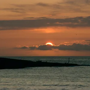 Sunset over Vizcaino Point from east of Red Eye Beach, San Nicholas Island