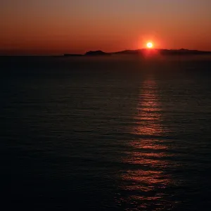 sunset over Santa Cruz Island