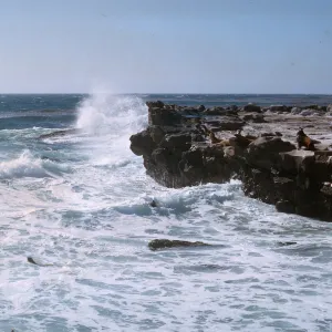 waves striking beach - Sea Lion Beach, 65-107 & SN-24