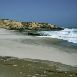 Beach east of Rock Jetty, West of Light Station, Northeast end of island, San Nicolas Island