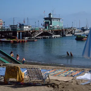 Pier 4, beach at Avalon, Santa Catalina Island