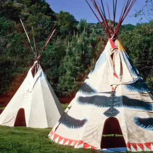 teepees, Hermit Gulch Campground, Avalon Canyon, Santa Catalina Island