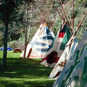 teepees, Hermit Gulch Campground, Avalon Canyon, Santa Catalina Island