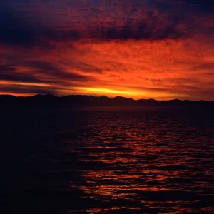 sunset over Cedros Island, Cedros Island