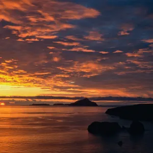 sunrise over Scorpion Bay & Anacapa Island, Santa Cruz Island