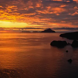 sunrise over Scorpion Bay & Anacapa Island, Santa Cruz Island