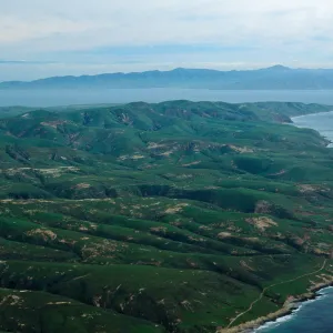 Southeast side Santa Rosa Island, Santa Cruz Island in background