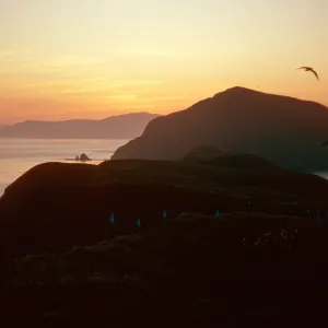 sunset over West Anacapa & Santa Cruz Islands, Middle Anacapa Island